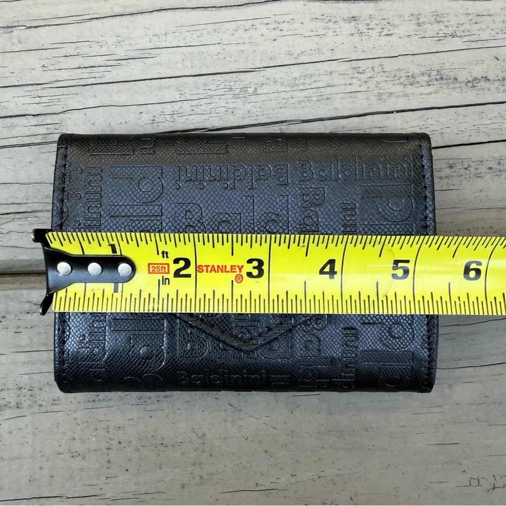 NIB Baldinini Embossed Bifold Wallet in Black
